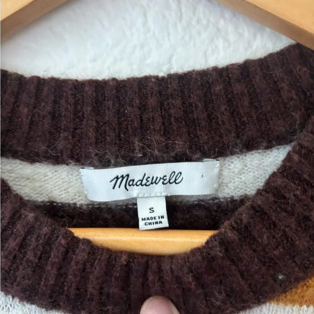 Madewell Striped‎ Payton pullover alpaca blend cozy sweater size Small
